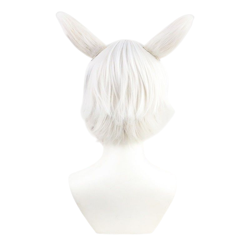 Final Fantasy XIV Y'shtola Cosplay Wig - White Short Hair with Ears