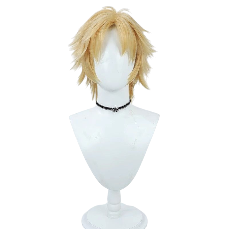 Final Fantasy X Tidus Cosplay Wig - Teased Top for Male Protagonist
