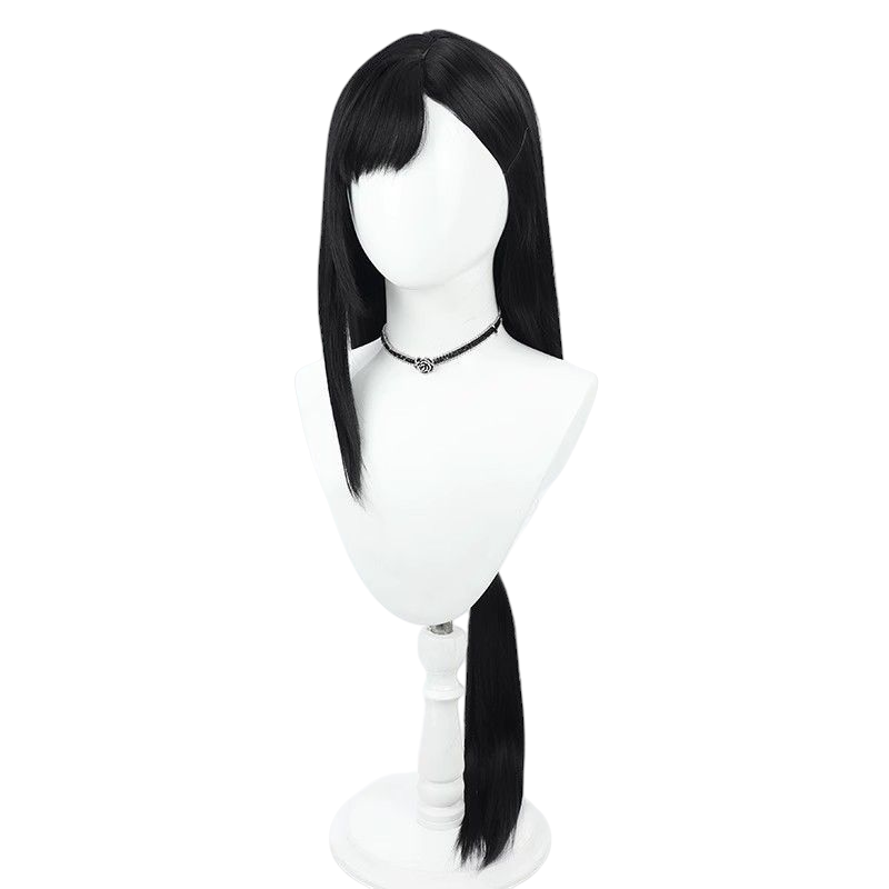 Final Fantasy VII Aerith Gainsborough Cosplay Wig - Elegant White Dress Style