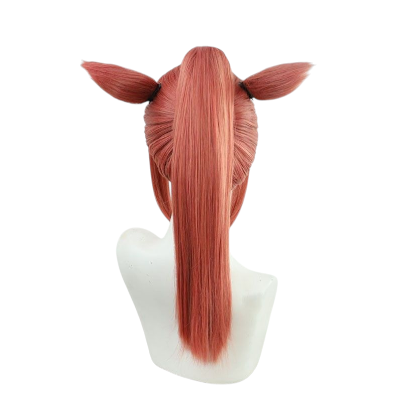Final Fantasy XIV Catgirl Cosplay Wig - Black Red High Ponytail for FFXIV