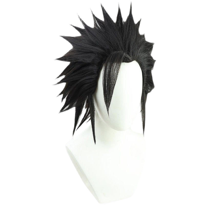 Final Fantasy VII Zack Fair Cosplay Wig - Natural Black for Heroic Soldier
