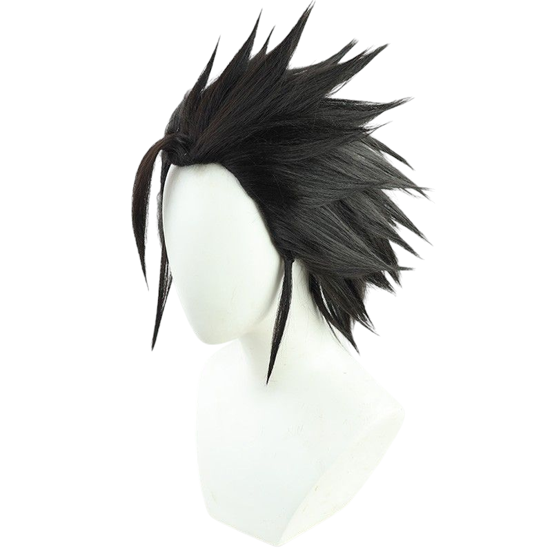 Final Fantasy VII Zack Fair Cosplay Wig - Natural Black for Heroic Soldier