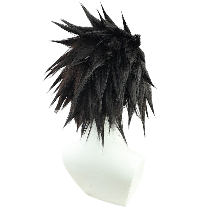 Final Fantasy VII Zack Fair Cosplay Wig - Natural Black for Heroic Soldier