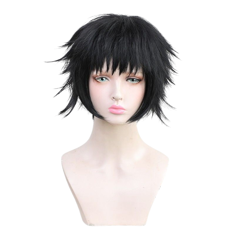 Demon Slayer Kyojuro Rengoku Cosplay Wig - Black Stylish Hair for Upper Moon Six