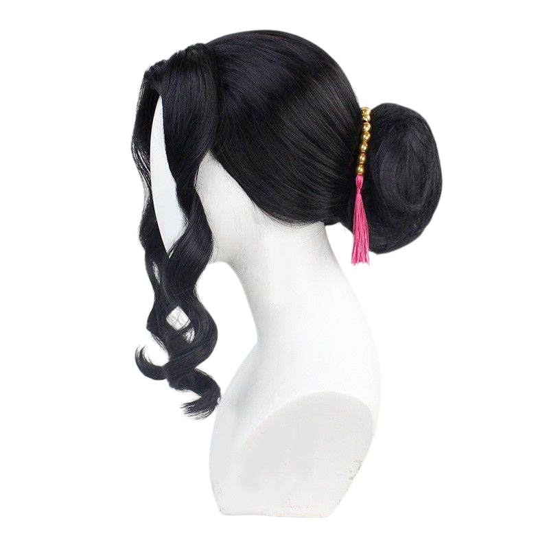 Demon Slayer Muzan Kibutsuji Cosplay Wig - Female Version with Split Ponytail