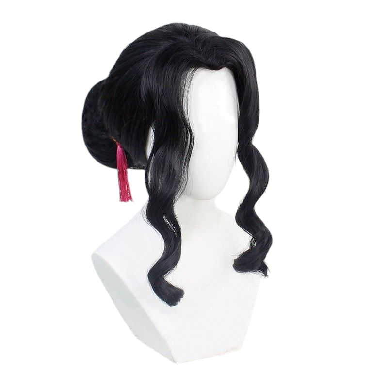 Demon Slayer Muzan Kibutsuji Cosplay Wig - Female Version with Split Ponytail