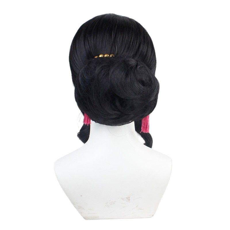 Demon Slayer Muzan Kibutsuji Cosplay Wig - Female Version with Split Ponytail