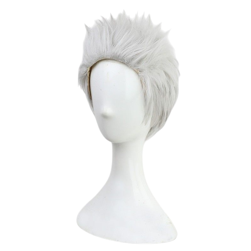 Demon Slayer Tengen Uzui Cosplay Wig - Short Silver Gray for Sword Master