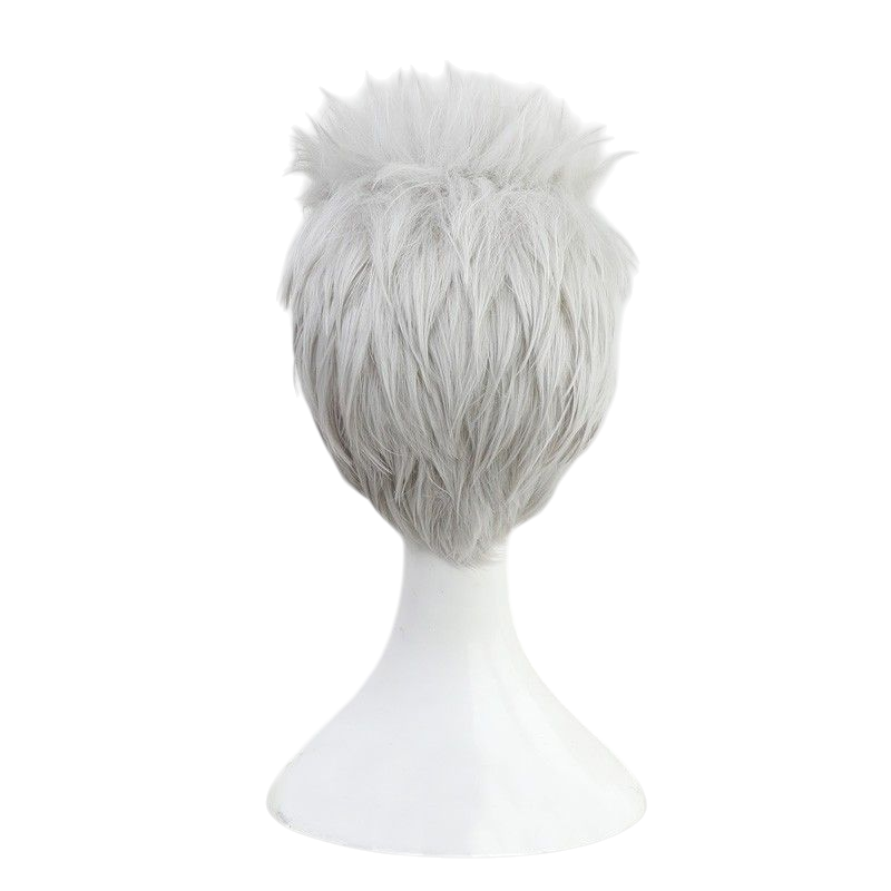 Demon Slayer Tengen Uzui Cosplay Wig - Short Silver Gray for Sword Master