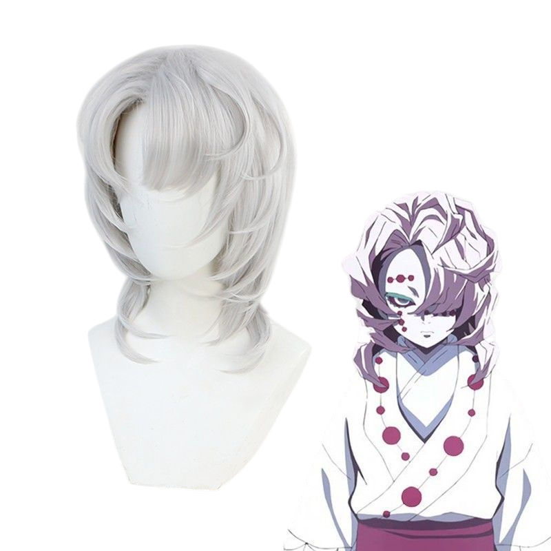 Demon Slayer Rui Family Cosplay Wig - Spider Sister Mother Black Long Hair