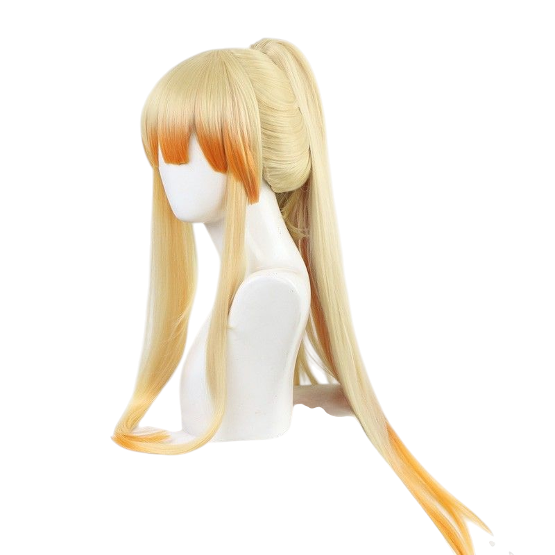 Demon Slayer Yushiro Cosplay Wig - Tri-Color Gradient with Face-Framing Layers