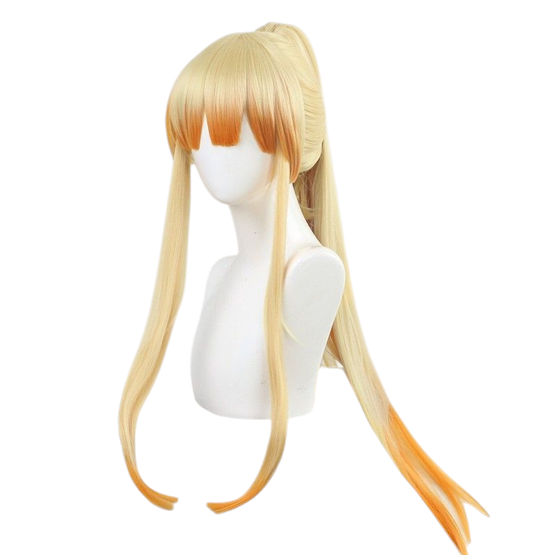 Demon Slayer Yushiro Cosplay Wig - Tri-Color Gradient with Face-Framing Layers