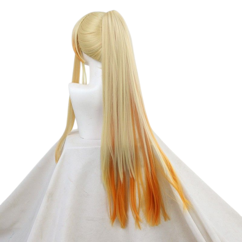 Demon Slayer Yushiro Cosplay Wig - Tri-Color Gradient with Face-Framing Layers
