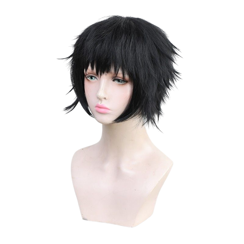Demon Slayer Kyojuro Rengoku Cosplay Wig - Black Stylish Hair for Upper Moon Six