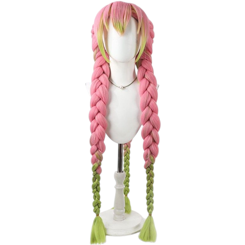 Demon Slayer Mitsuri Kanroji Cosplay Wig - Thick Gradient Long Hair for Love Hashira