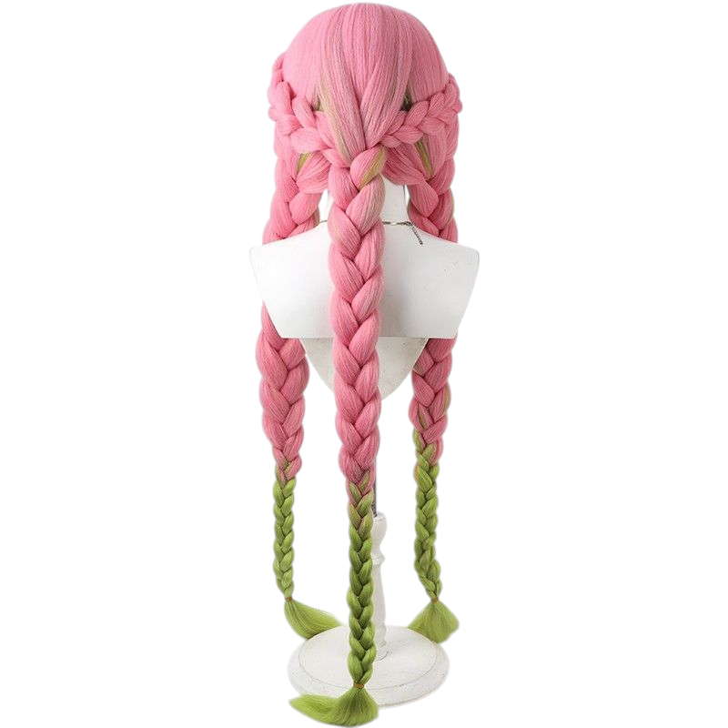 Demon Slayer Mitsuri Kanroji Cosplay Wig - Thick Gradient Long Hair for Love Hashira