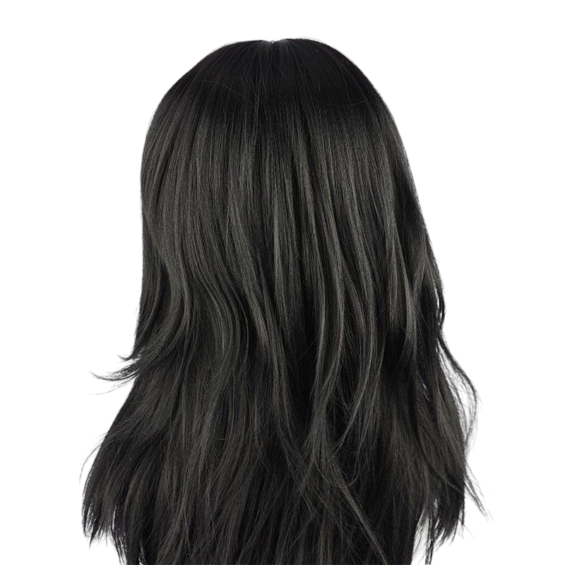 Demon Slayer Muichiro Tokito Cosplay Wig - Black Layered Scalp for Mist Hashira