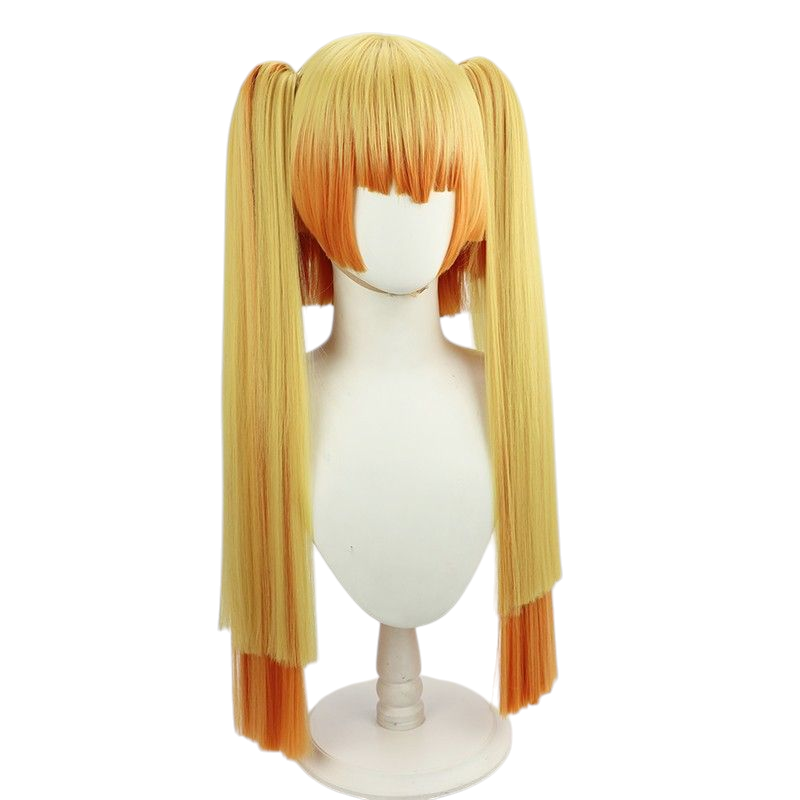 Demon Slayer Kyojuro Rengoku Cosplay Wig - Gradient Flame Hair with Tiger Clip