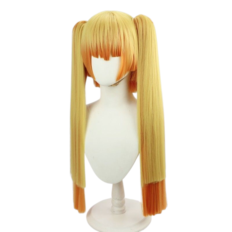 Demon Slayer Kyojuro Rengoku Cosplay Wig - Gradient Flame Hair with Tiger Clip