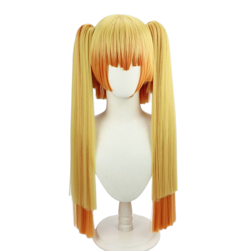 Demon Slayer Kyojuro Rengoku Cosplay Wig - Gradient Flame Hair with Tiger Clip