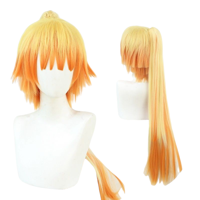 Demon Slayer Nezuko Kamado Cosplay Wig - Dyed Pink Long Curly for Demon Sister