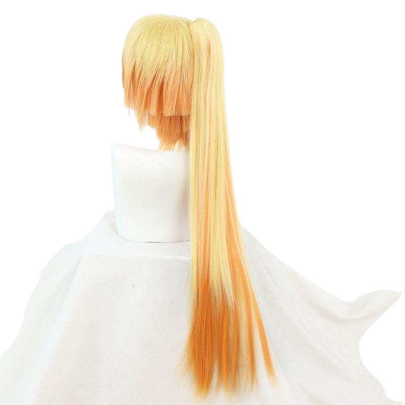 Demon Slayer Nezuko Kamado Cosplay Wig - Dyed Pink Long Curly for Demon Sister