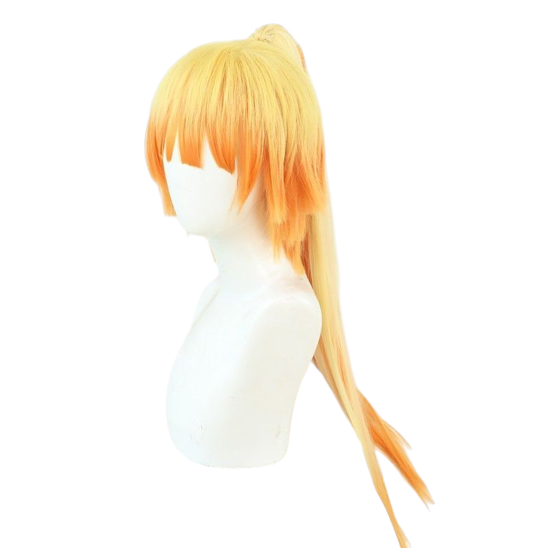 Demon Slayer Nezuko Kamado Cosplay Wig - Dyed Pink Long Curly for Demon Sister