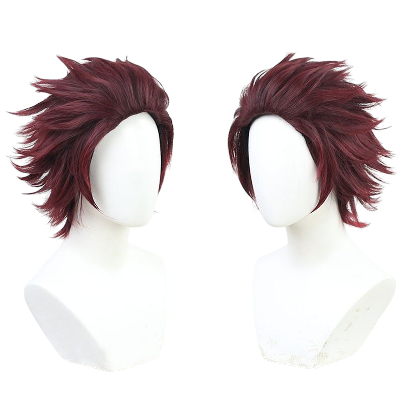 Demon Slayer Tamura Cosplay Wig - Black Center-Parted for Swordsmith Village