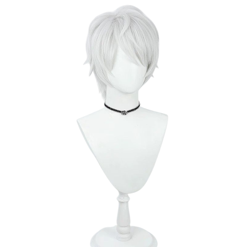 Honkai Impact 3rd Kevin Cosplay Wig - Silver Teased Top with Flipped Layers