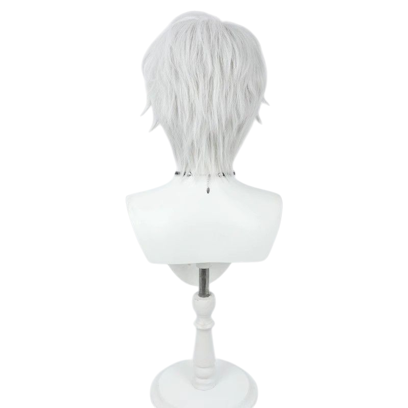 Honkai Impact 3rd Kevin Cosplay Wig - Silver Teased Top with Flipped Layers
