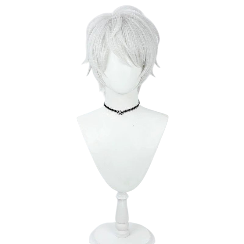 Honkai Impact 3rd Kevin Cosplay Wig - Silver Teased Top with Flipped Layers