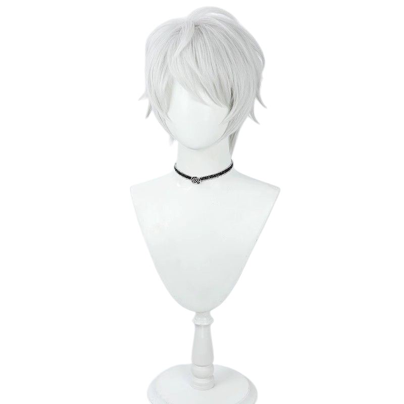 Honkai Impact 3rd Kevin Cosplay Wig - Silver Teased Top with Flipped Layers