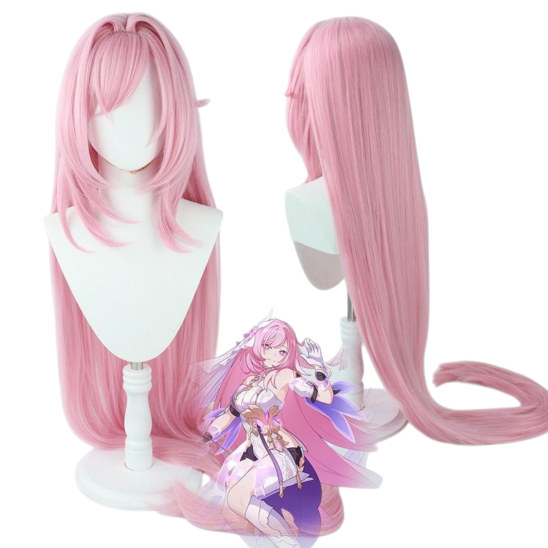 Honkai Impact 3rd Elysia Cosplay Wig - 120cm Pink-Purple Long Hair with Silicone Scalp