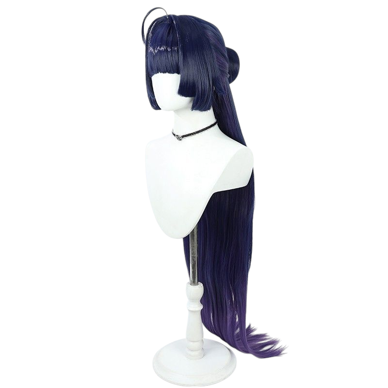 Honkai Impact 3rd Raiden Mei Cosplay Wig - Black Split Pack with Scalp for Thunder Queen