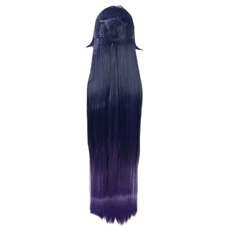 Honkai Impact 3rd Raiden Mei Cosplay Wig - Black Split Pack with Scalp for Thunder Queen