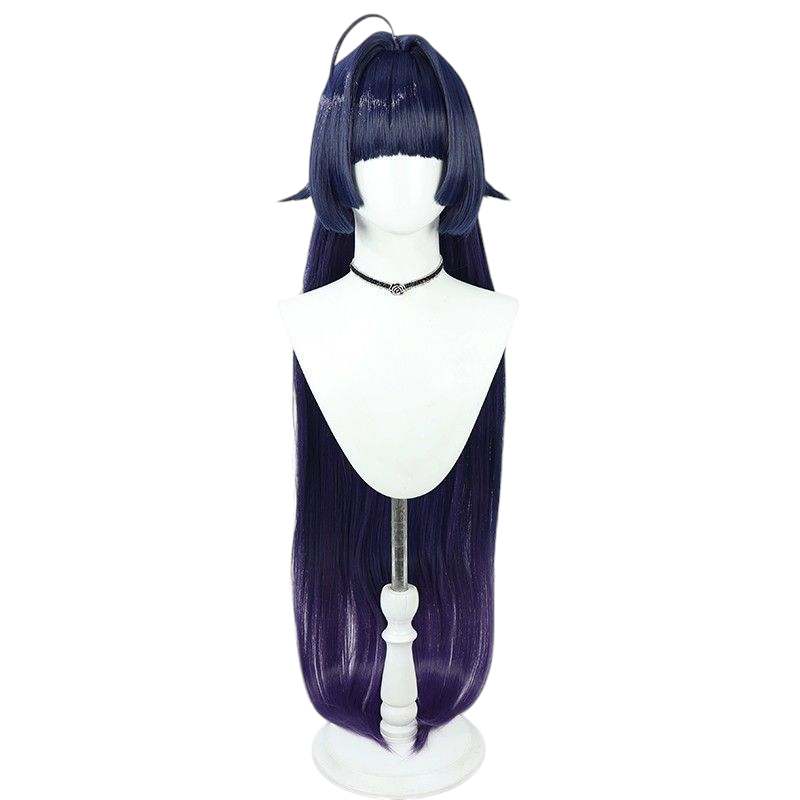 Honkai Impact 3rd Raiden Mei Cosplay Wig - Black Split Pack with Scalp for Thunder Queen