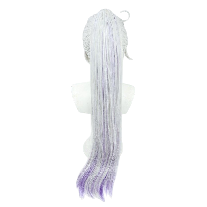 Honkai Impact 3rd Kiana Cosplay Wig - Silver with Highlights and Tiger Clip