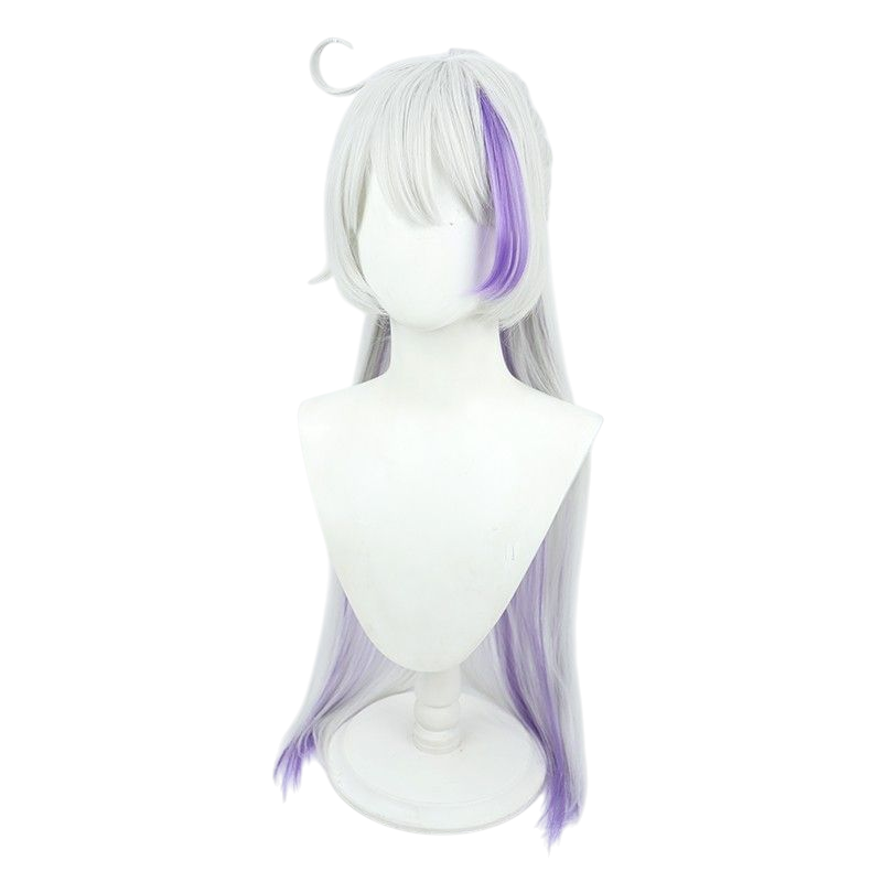Honkai Impact 3rd Kiana Cosplay Wig - Silver with Highlights and Tiger Clip