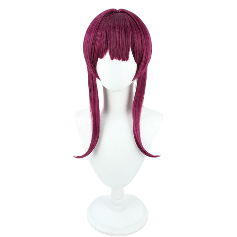 Honkai Star Rail Cafca Cosplay Wig - Rose Red with Tiger Clip