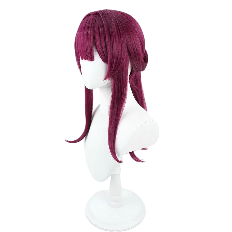 Honkai Star Rail Cafca Cosplay Wig - Rose Red with Tiger Clip