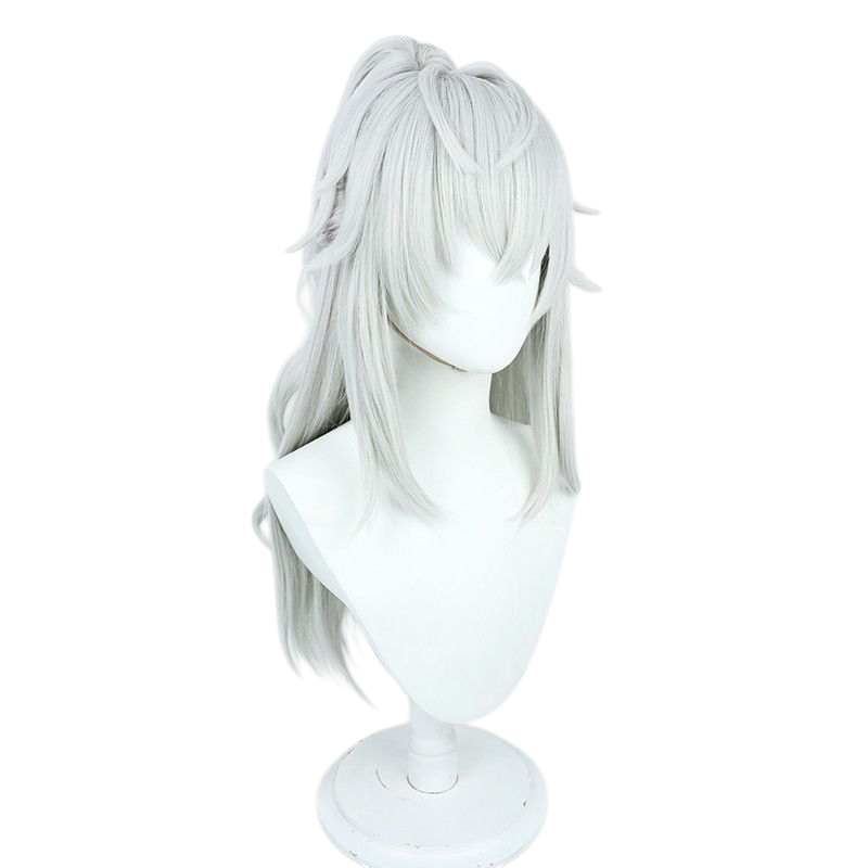 Honkai Star Rail Jing Yuan Cosplay Wig - Silver Scalp with Tiger Clip