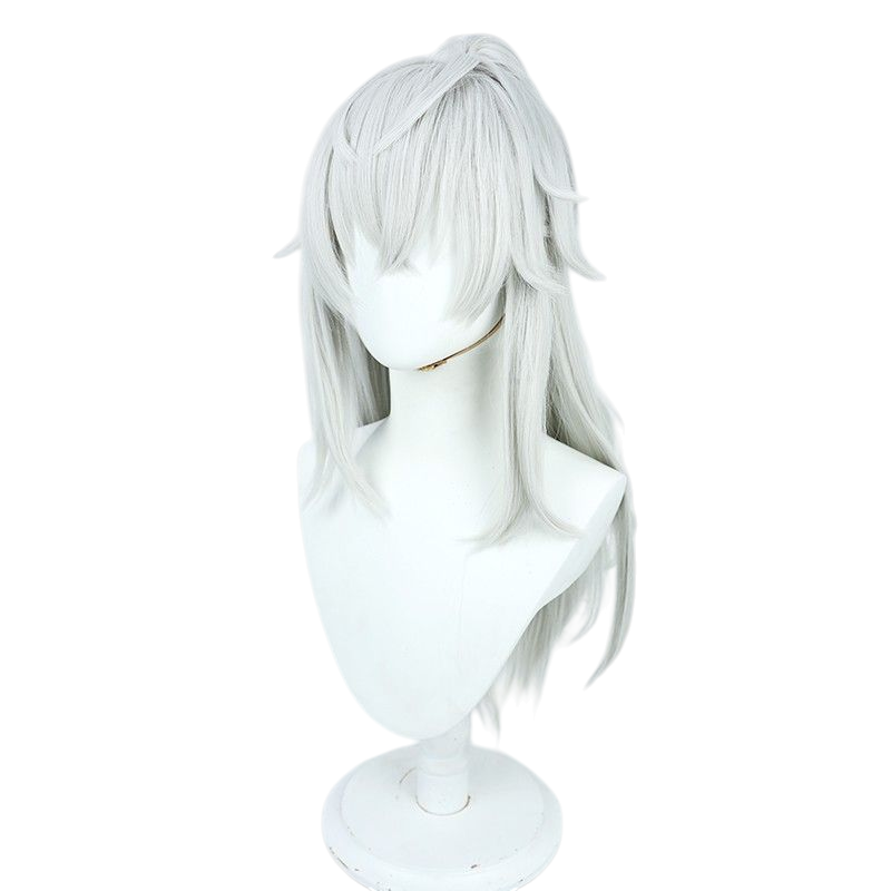 Honkai Star Rail Jing Yuan Cosplay Wig - Silver Scalp with Tiger Clip