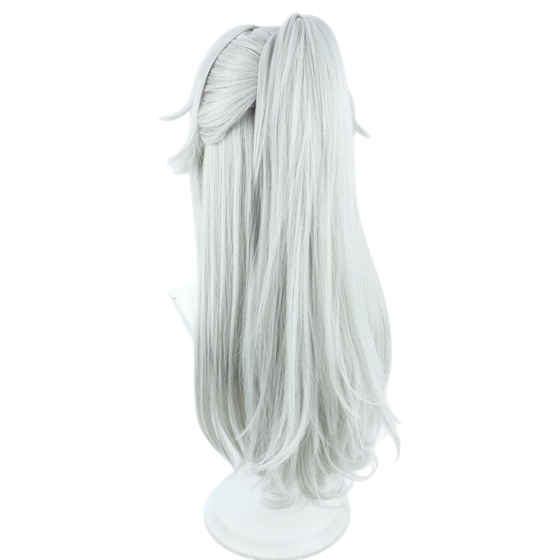 Honkai Star Rail Jing Yuan Cosplay Wig - Silver Scalp with Tiger Clip