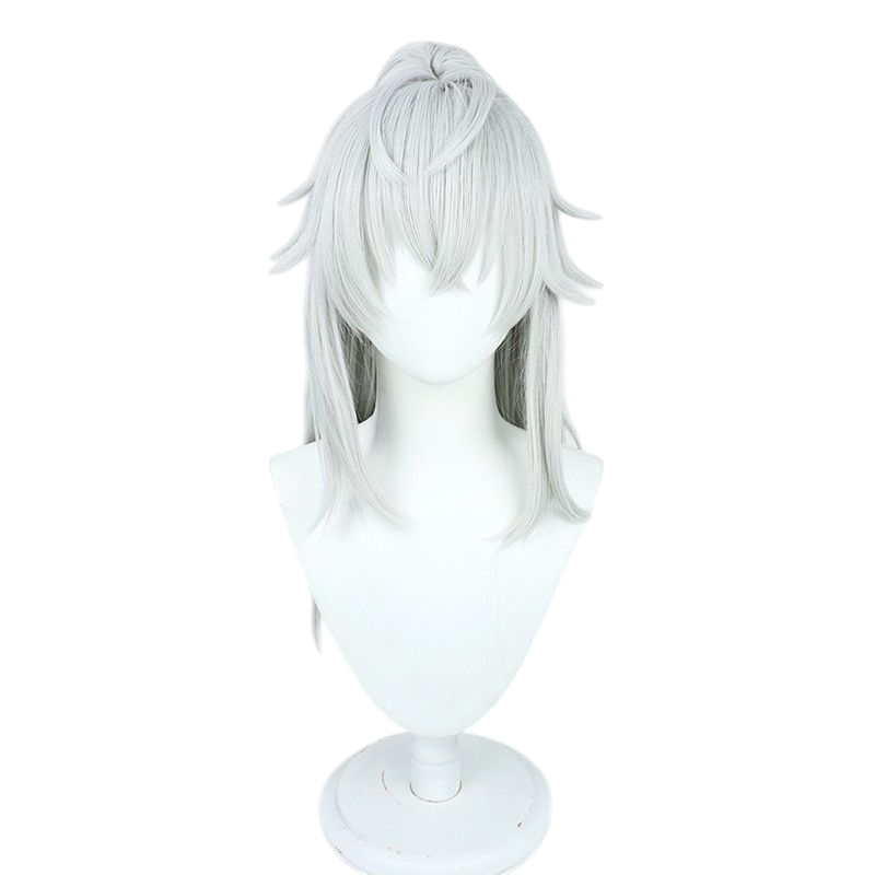 Honkai Star Rail Jing Yuan Cosplay Wig - Silver Scalp with Tiger Clip