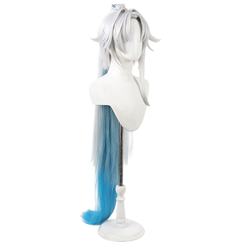 Honkai Star Rail Feixiao Cosplay Wig - Silver Scalp with Gradient Tail