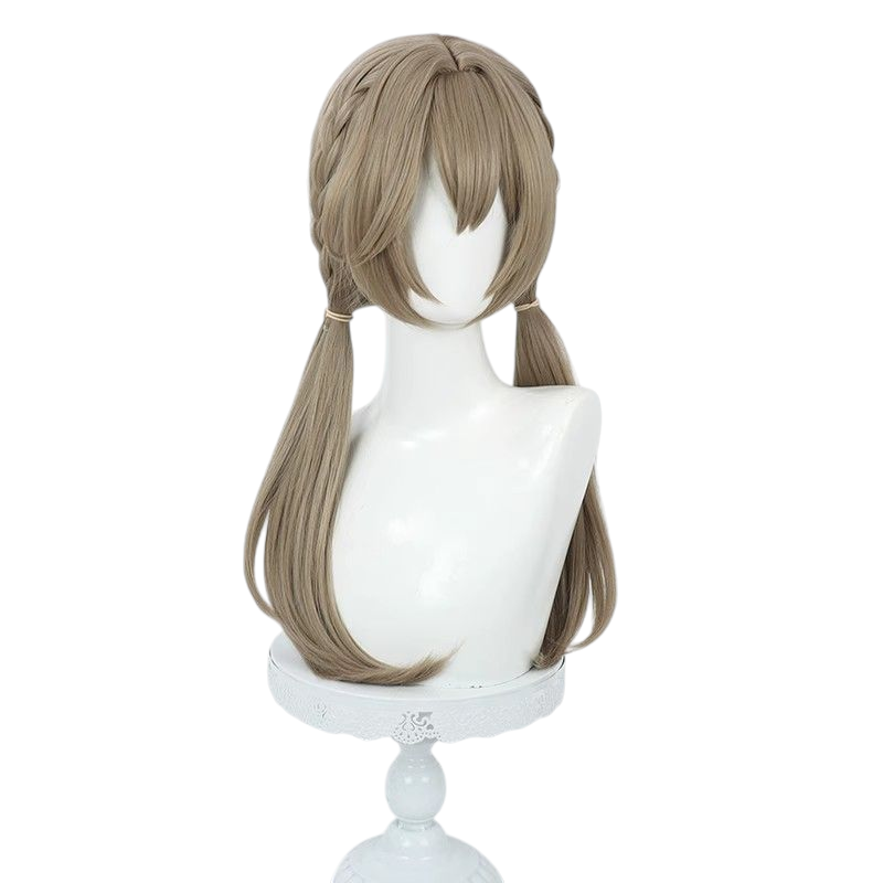 Honkai Star Rail Qing Que Cosplay Wig - Scalp with Twin ponytail