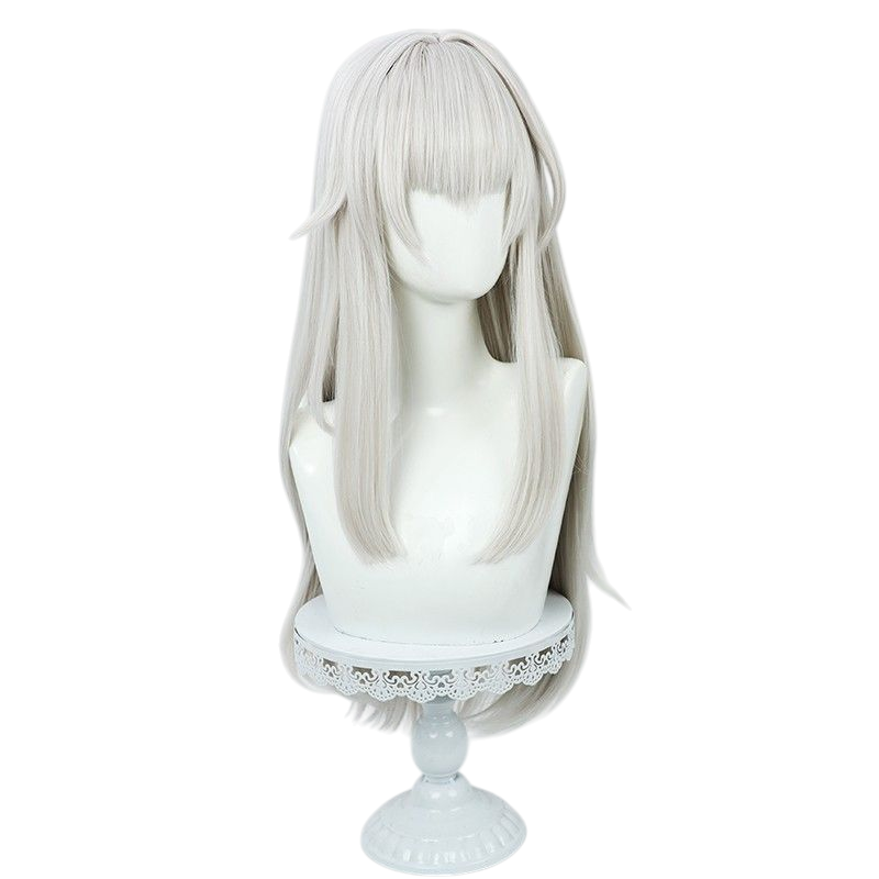 Honkai Star Rail Clara Cosplay Wig - Silver Long Scalp for Angelic Child