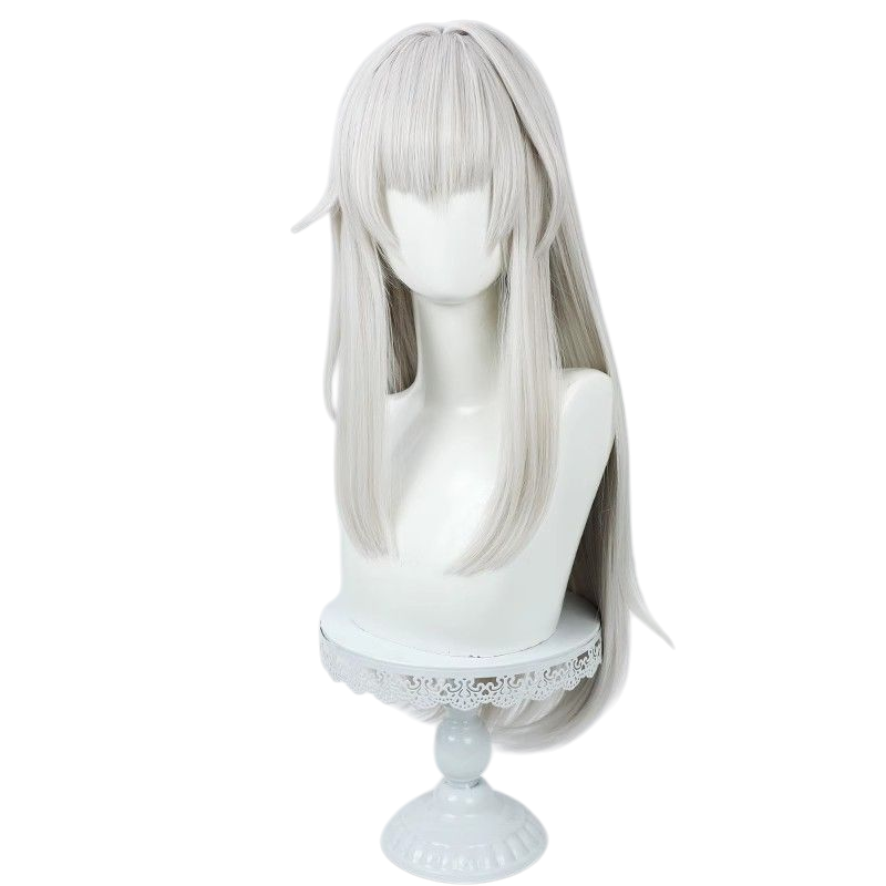 Honkai Star Rail Clara Cosplay Wig - Silver Long Scalp for Angelic Child