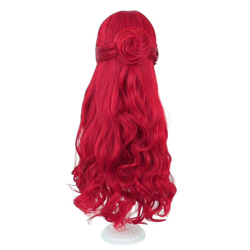 Honkai Star Rail Ji Zi Cosplay Wig - Red Long Curly with Split Pack