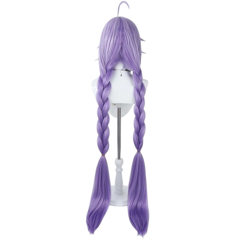 Honkai Star Rail Bailu Cosplay Wig - Light Purple Gradient with Thick Braids